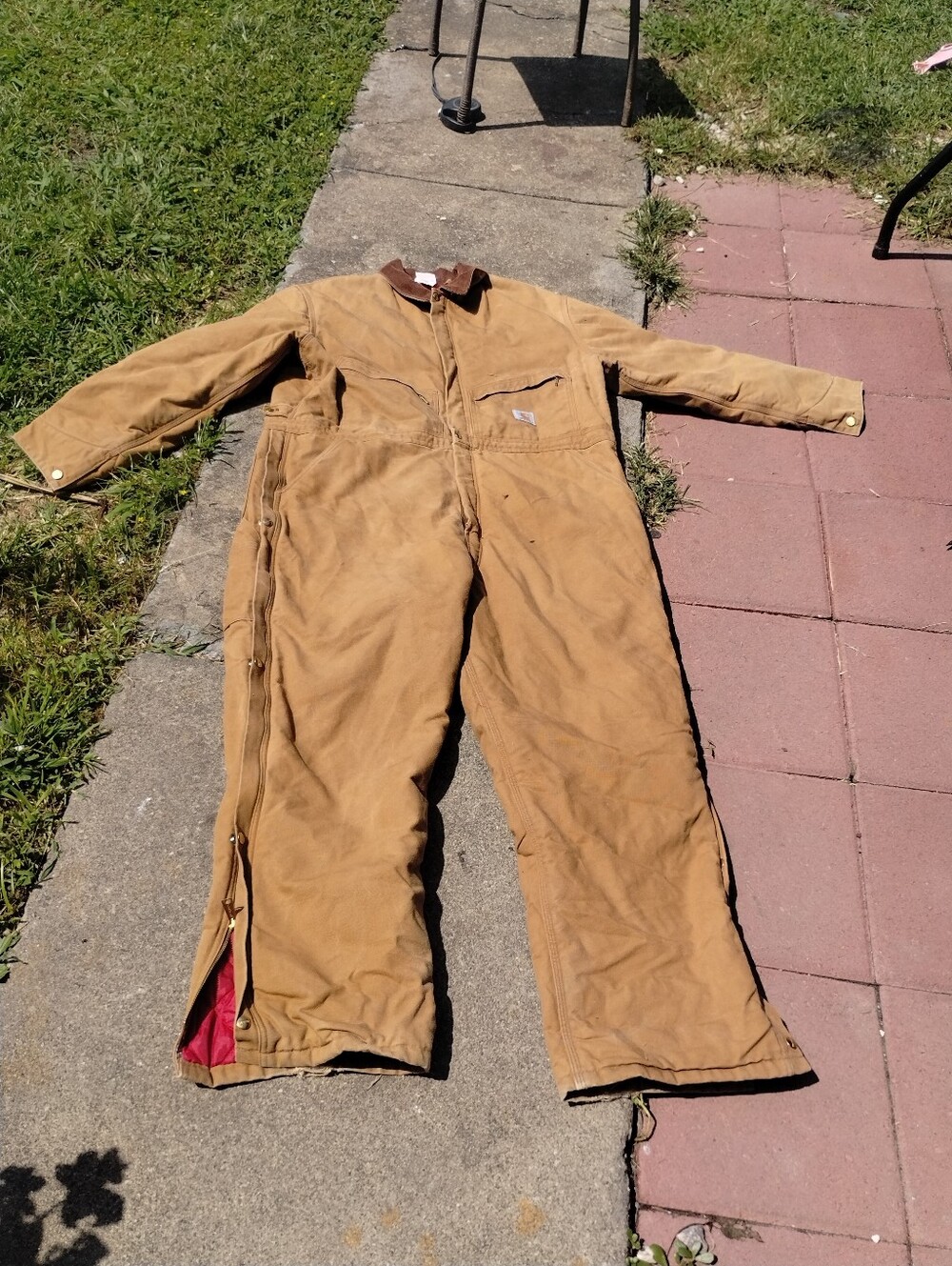 CARHARTT insulated heavy canvas coveralls 50 made in usa discontinued RARE VGE